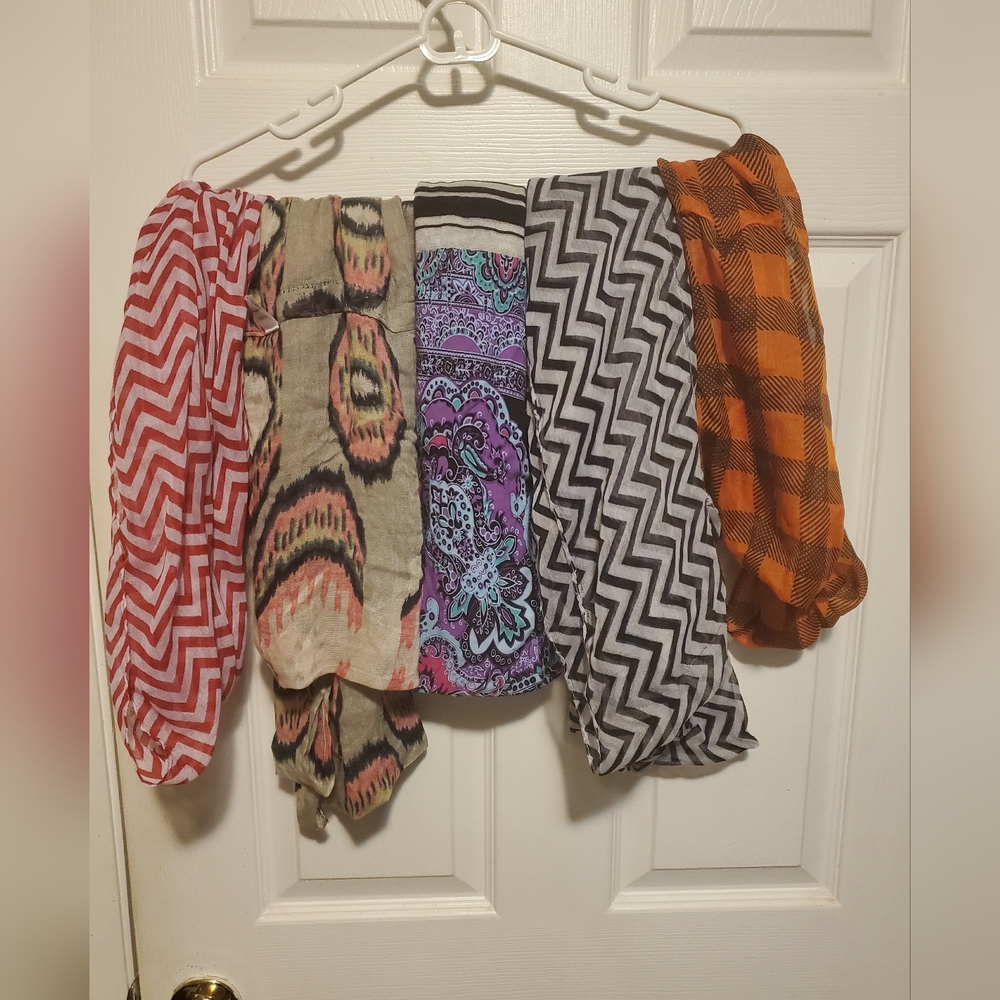 Colorful Patterned Infinity Scarves Set